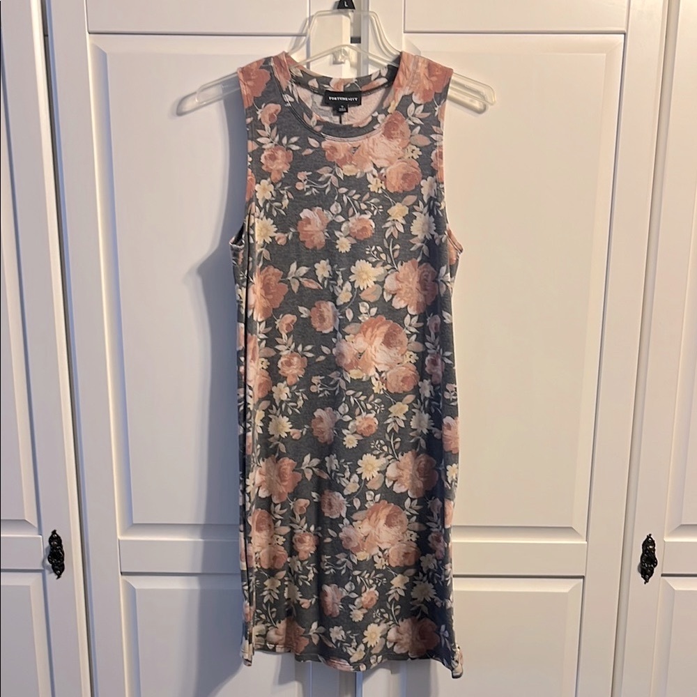 Floral Sleeveless Sheath Mini Dress